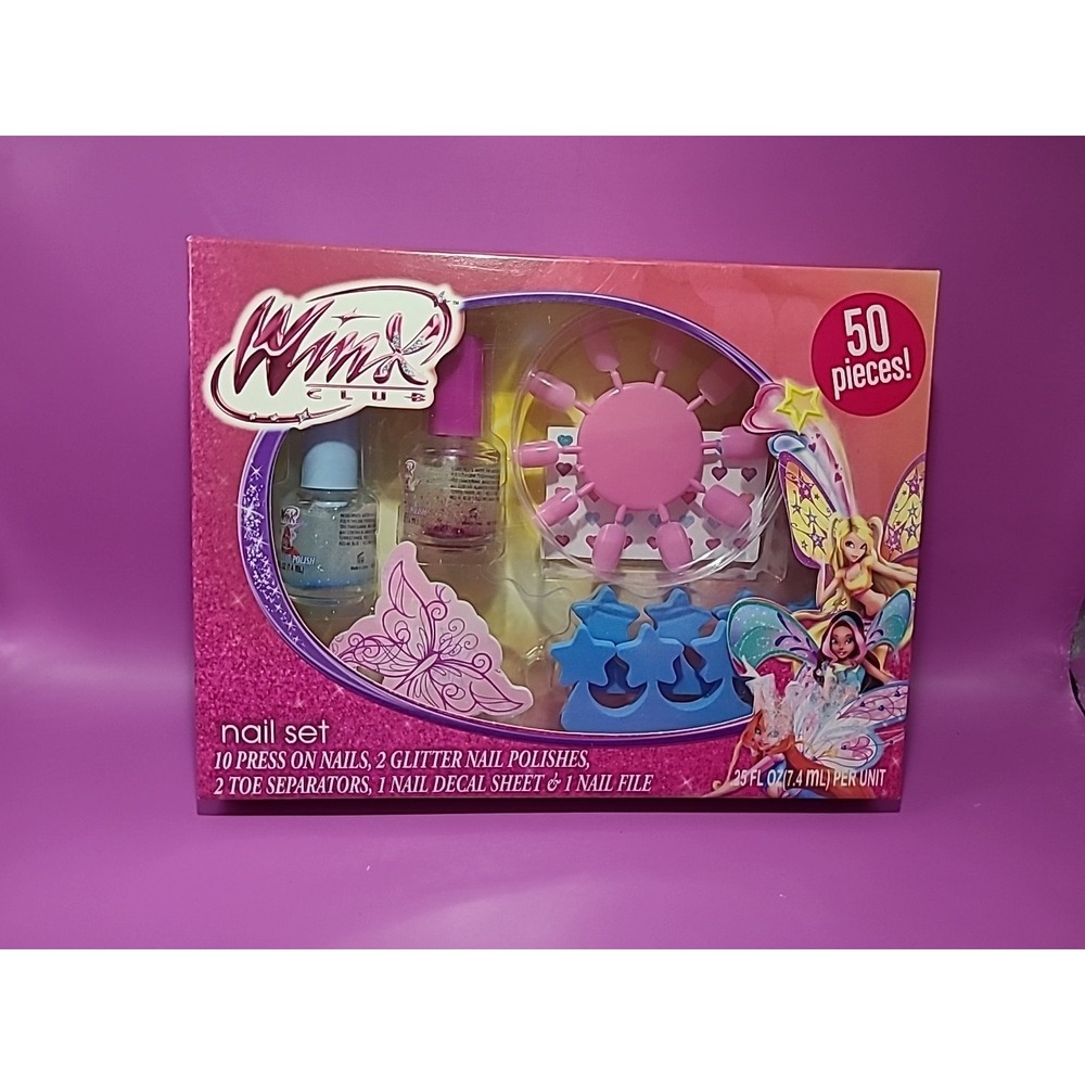 Rare 2012 Winx Club Nickelodeon Nail Set 50 Pieces New In Box